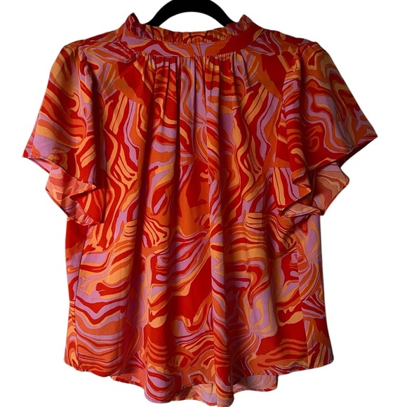 THML Tops - THML Lesley Flutter Sleeve Top Size S